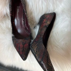 Black heels with Red and Gold